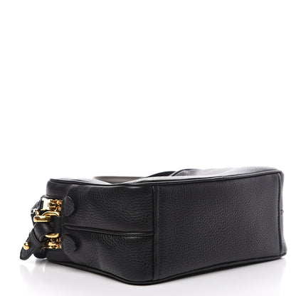Prada Vitello Daino Medium Double Zip Shoulder Bag Black 3 of 10