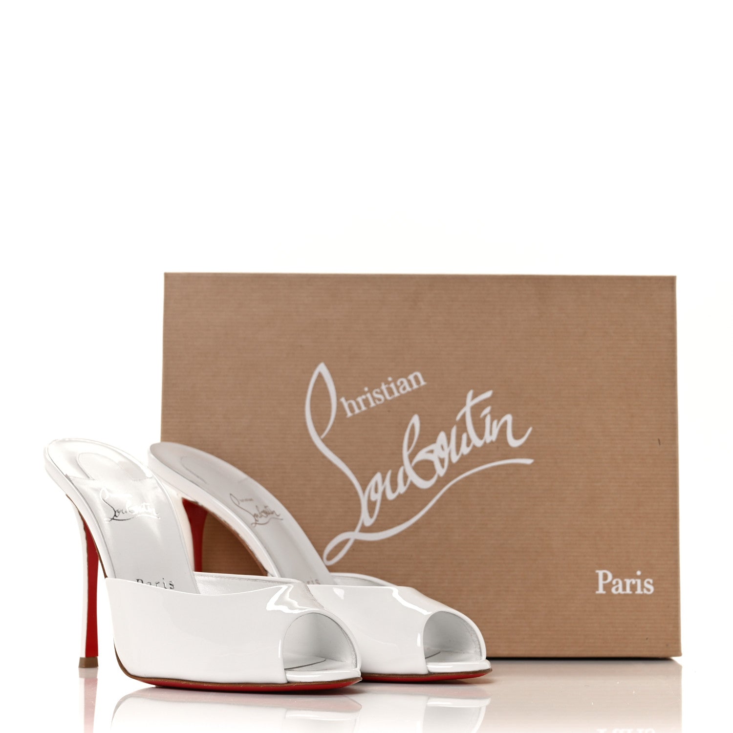 Christian Louboutin Patent Me Dolly 100 Sandals 40 White 9 of 9
