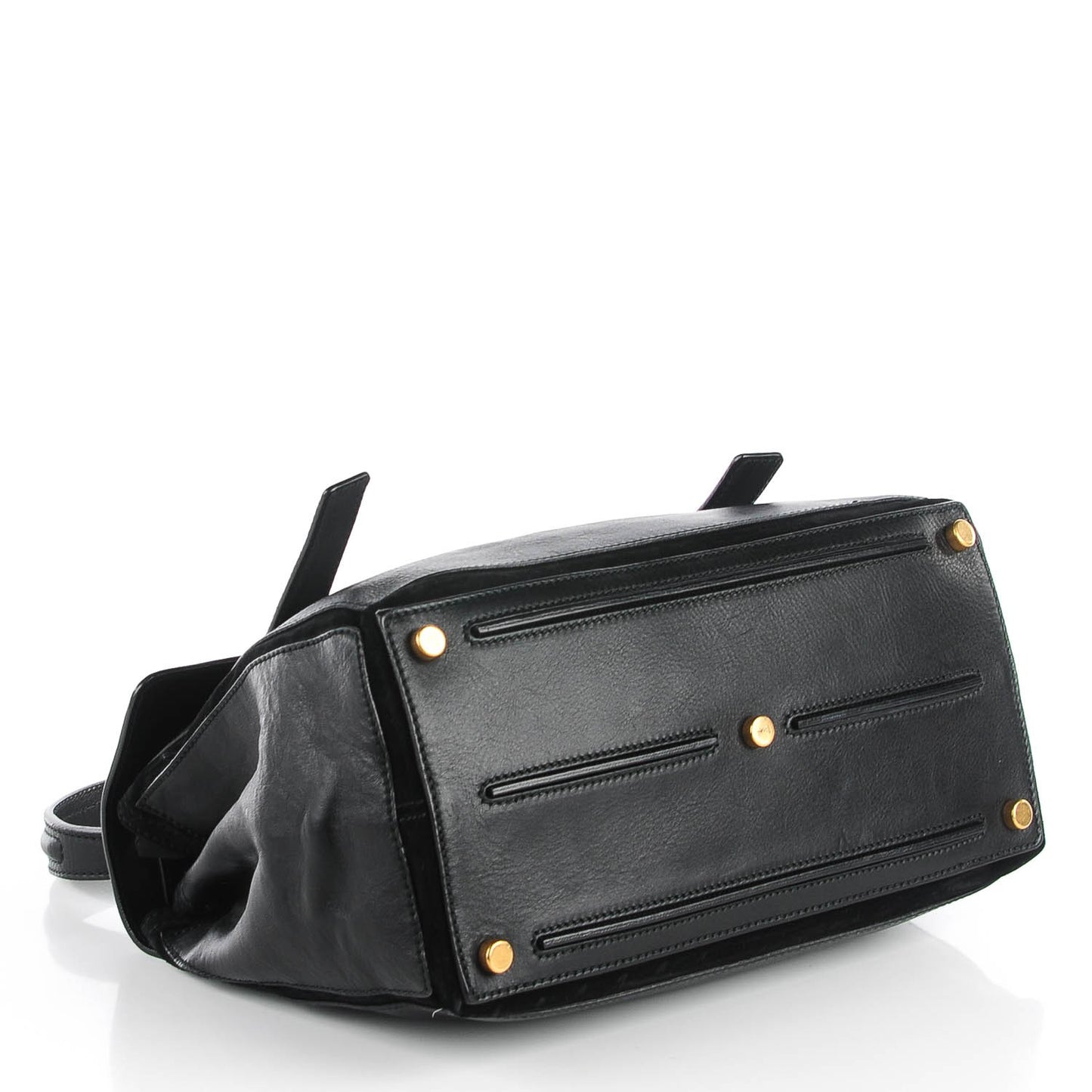 Calfskin Canvas Medium Muse Two Black