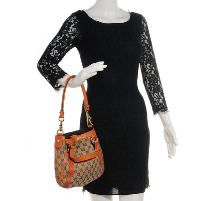 Gucci Monogram Small Abbey Convertible Tote Orange 2 of 12