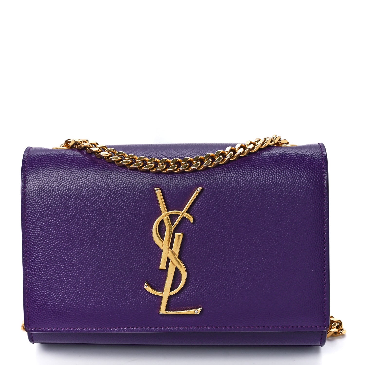 Saint Laurent Grain De Poudre Small Monogram Kate Satchel Lilac 1 of 12