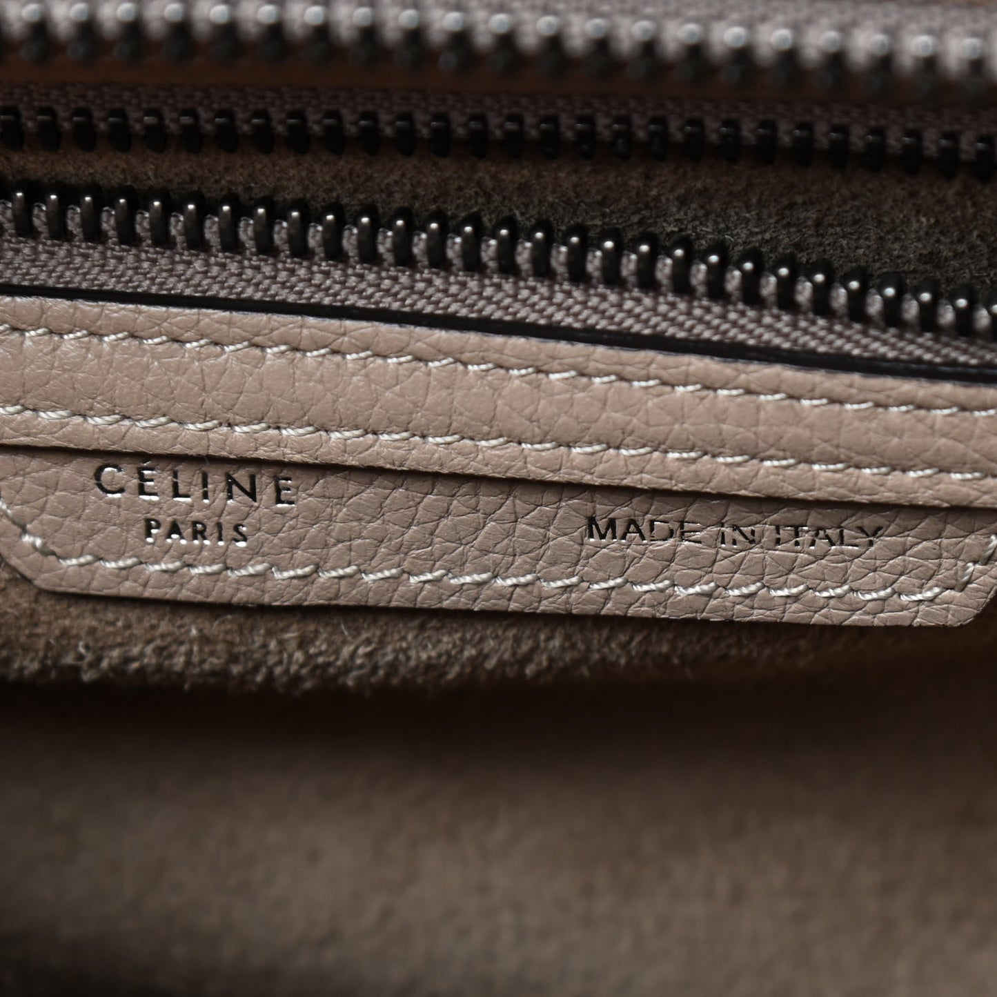 Drummed Calfskin Micro Luggage Dune