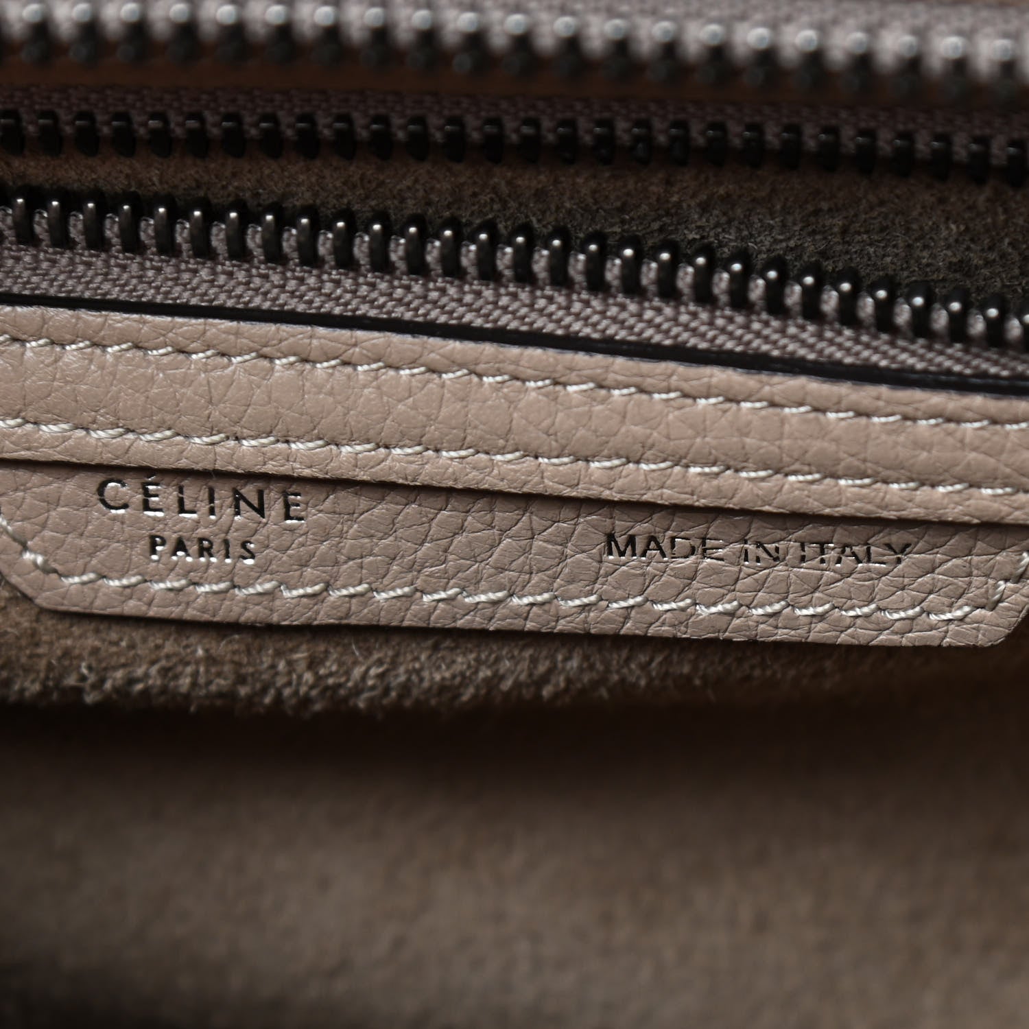 Celine Drummed Calfskin Micro Luggage Dune 6 of 9