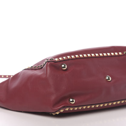 Valentino Garavani Vitello Medium Rockstud Tote Scarlet 9 of 10