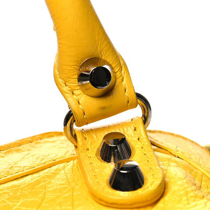Balenciaga Agneau Classic Silver Hardware Mini City Yellow 16 of 16