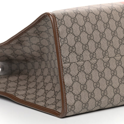 Gucci GG Supreme Monogram Fake/Not Large Retro Interlocking G Tote Bag Beige Brown Sugar 12 of 13
