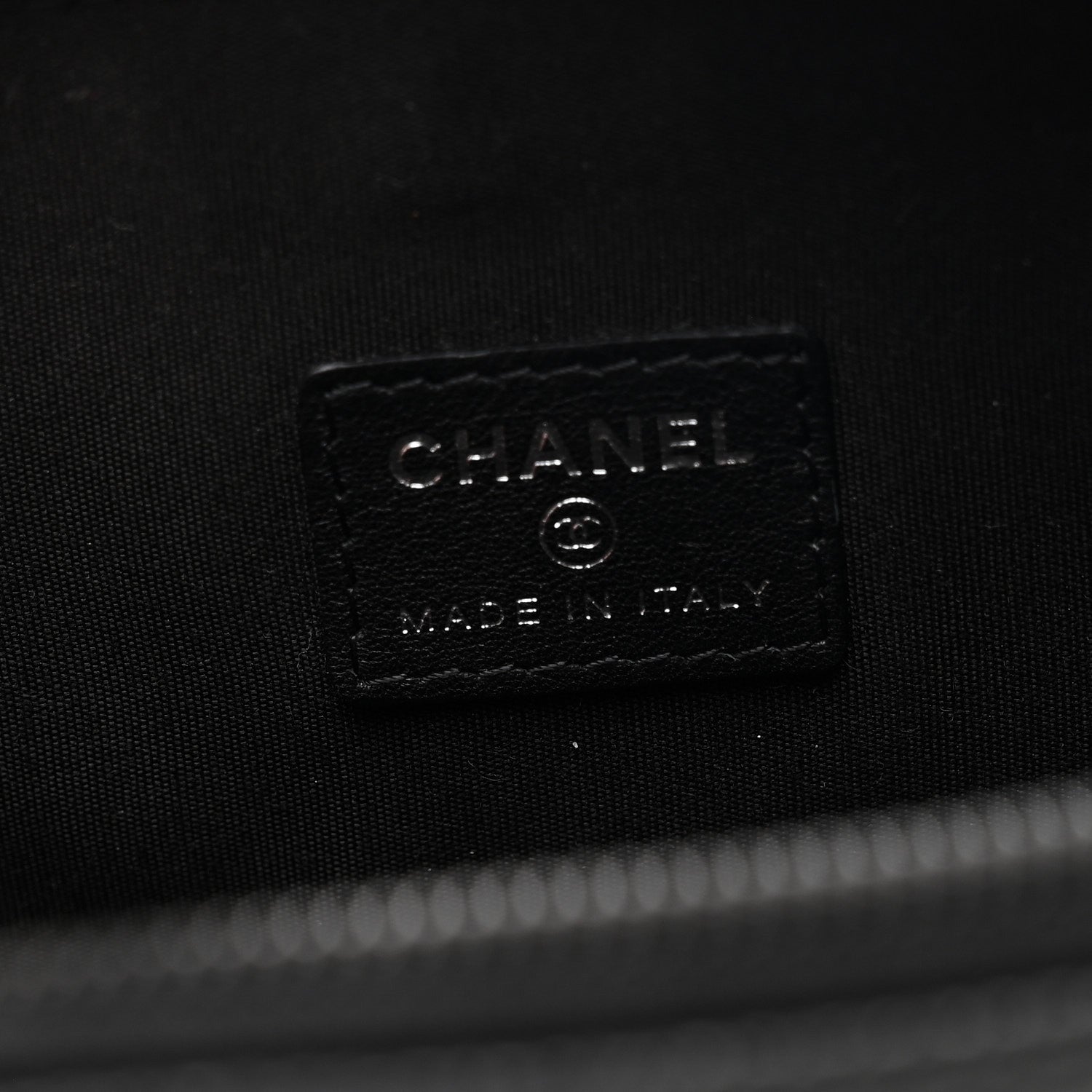 Chanel Caviar Timeless CC Cosmetic Pouch Black 6 of 8
