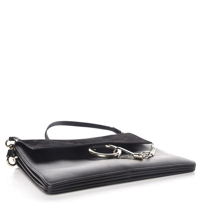 Chloe Suede Calfskin Medium Faye Shoulder Bag Black 4 of 6