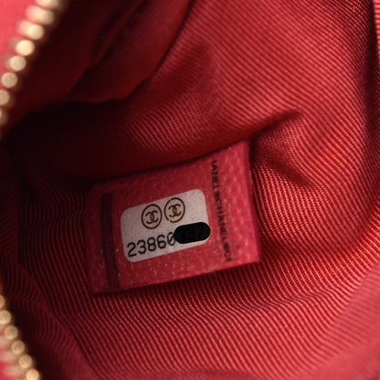 Chanel Caviar Quilted Small Cosmetic Case Dark Pink 7 of 7