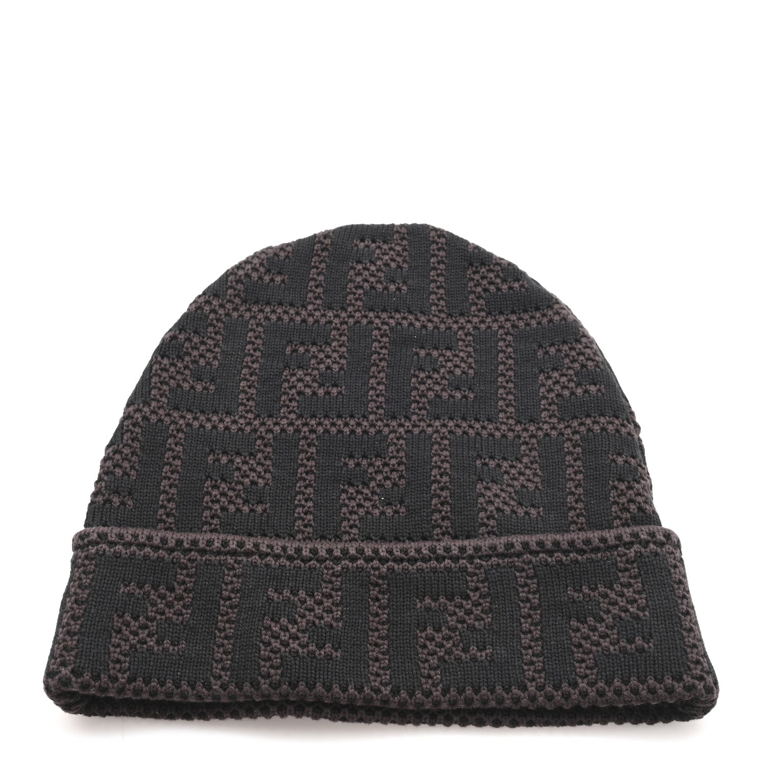 Fendi Cotton Knit Zucca Beanie Tobacco 3 of 5