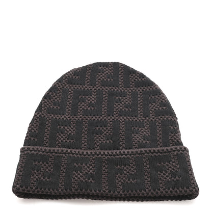 Fendi Cotton Knit Zucca Beanie Tobacco 3 of 5