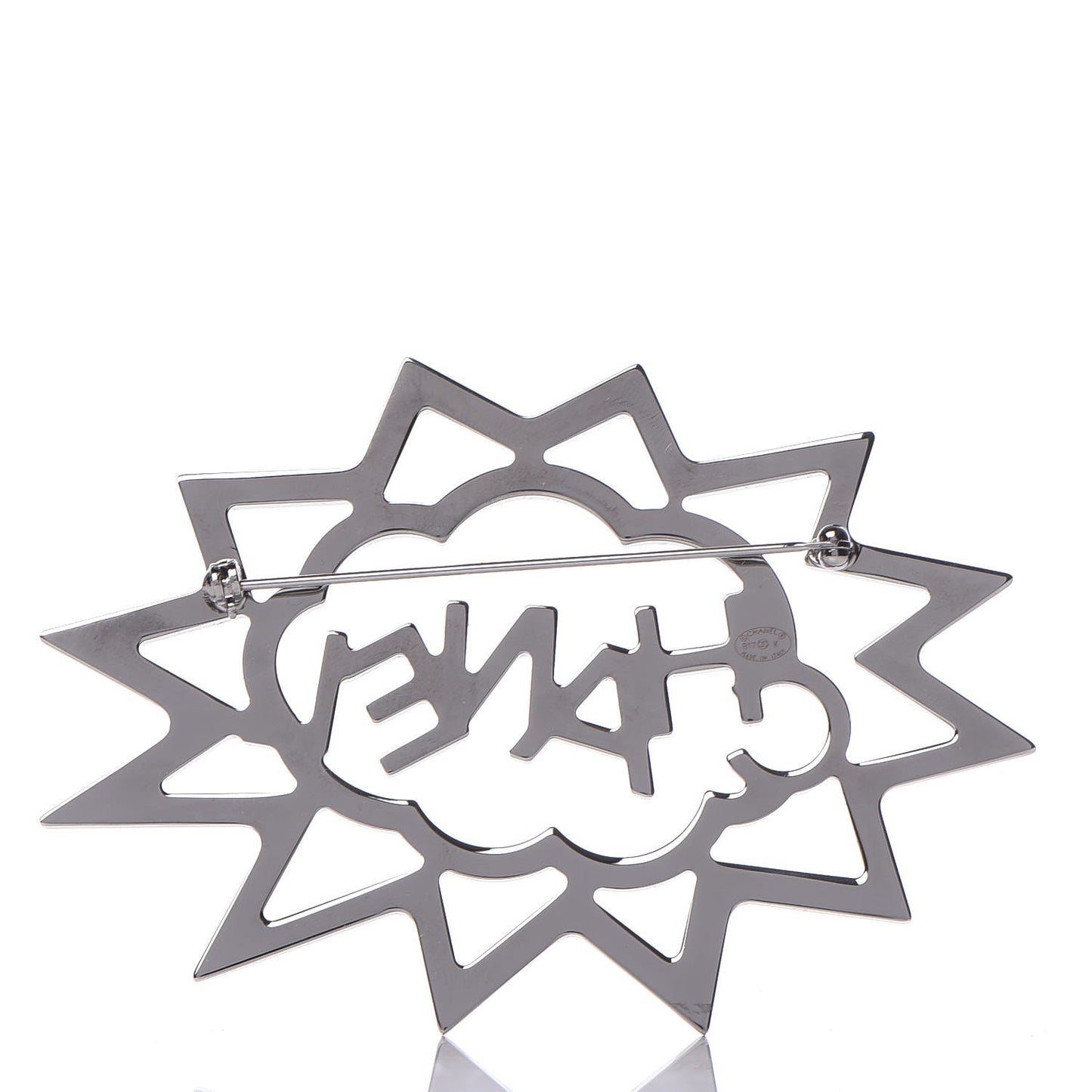 Ruthenium Crystal CC Brooch Red Yellow