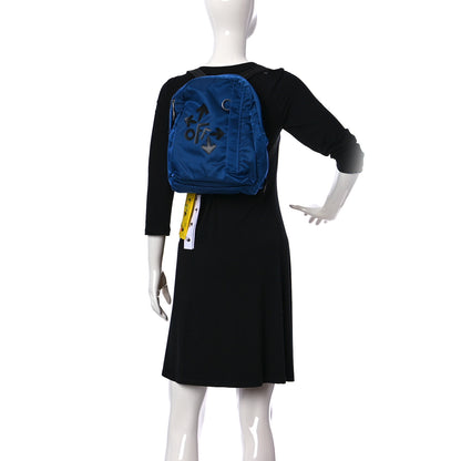 Off-White Canvas Rounded Logo Mini Backpack Blue 2 of 9