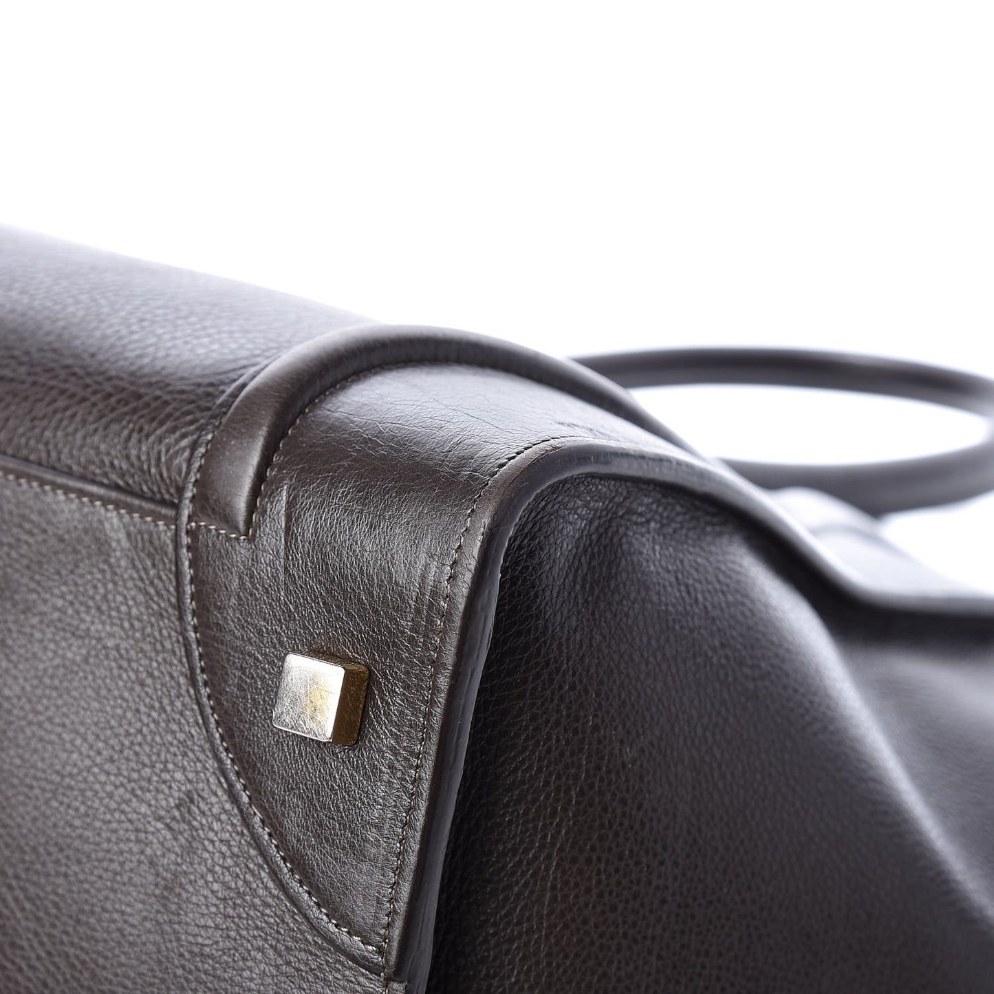 Drummed Calfskin Mini Luggage Anthracite
