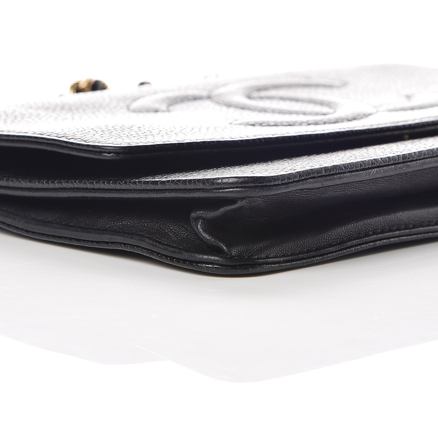 Chanel Caviar Timeless CC Wallet On Chain WOC Black 5 of 11