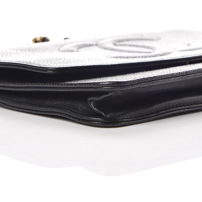 Chanel Caviar Timeless CC Wallet On Chain WOC Black 5 of 11