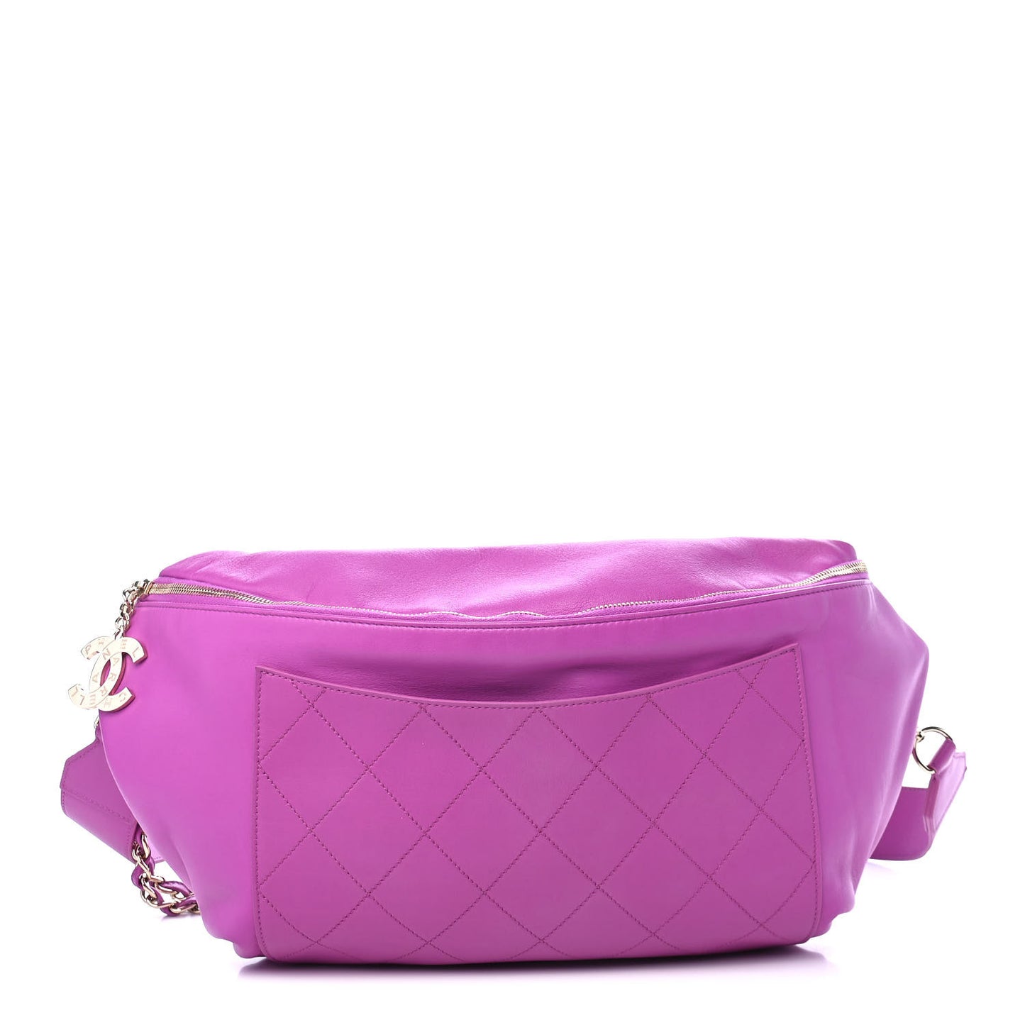 X PHARRELL WILLIAMS Lambskin Oversized Waist Belt Bag Fuchsia