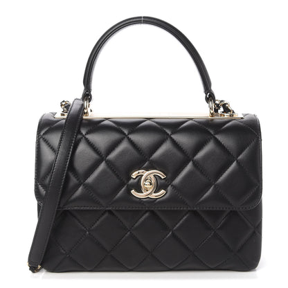 Chanel Lambskin Quilted Small Trendy CC Dual Handle Flap Bag Black 1 of 11