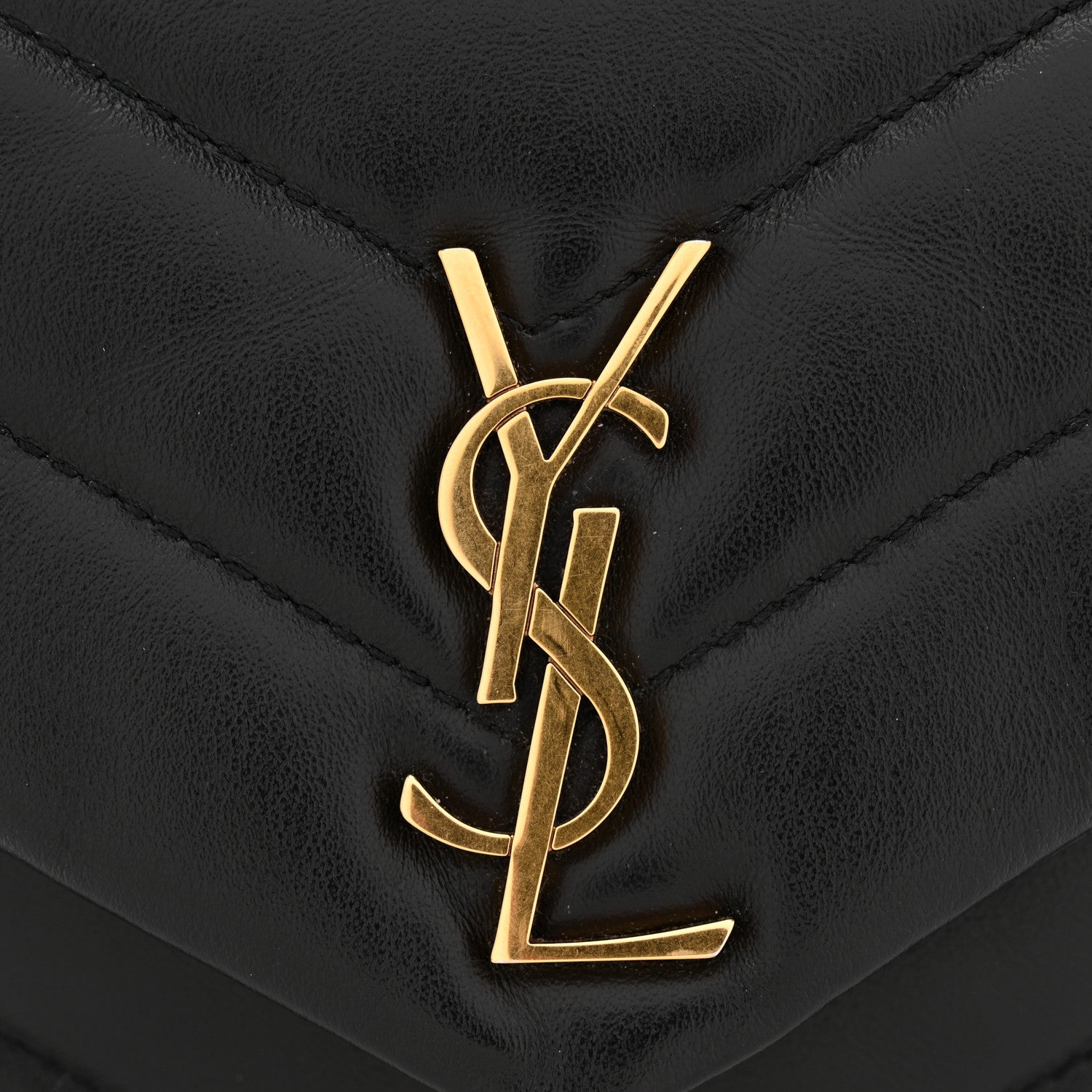 Saint Laurent Calfskin Y Quilted Monogram Toy Loulou Crossbody Bag Black 11 of 13