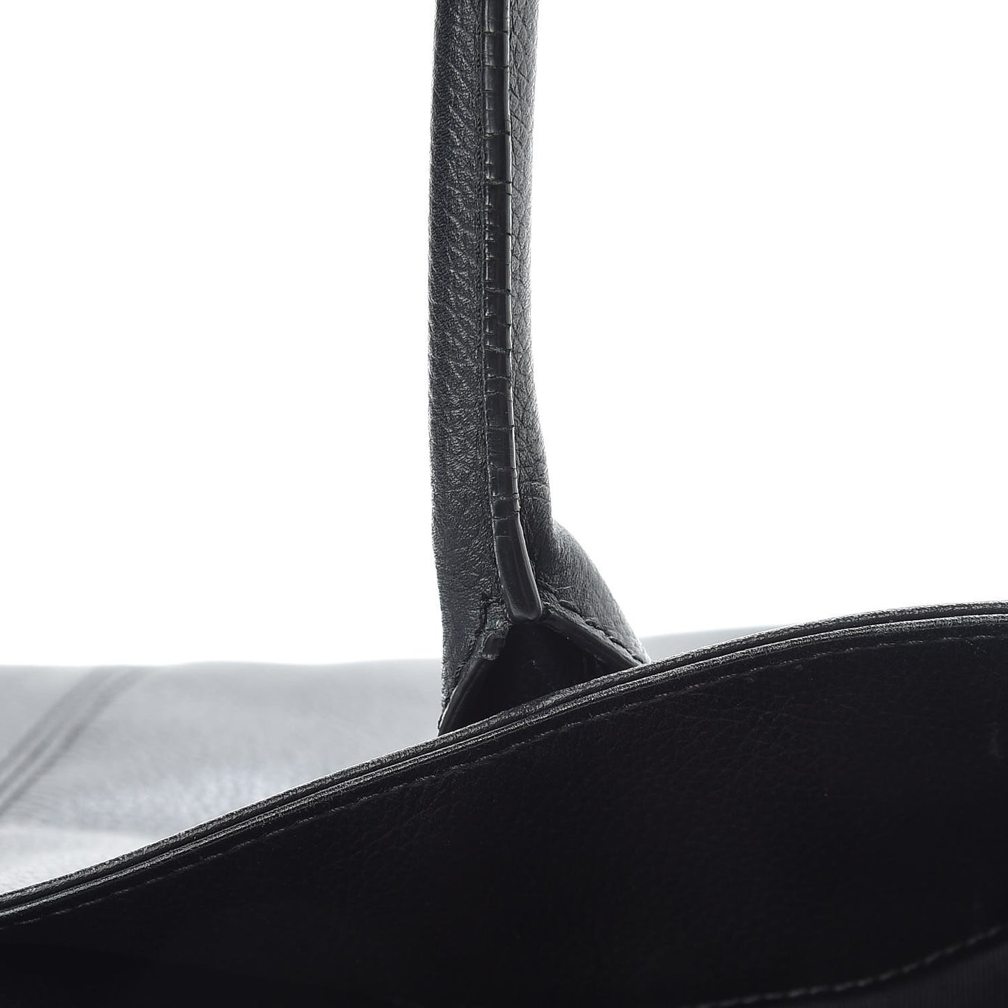 Calfskin Tall Cerf Tote Black