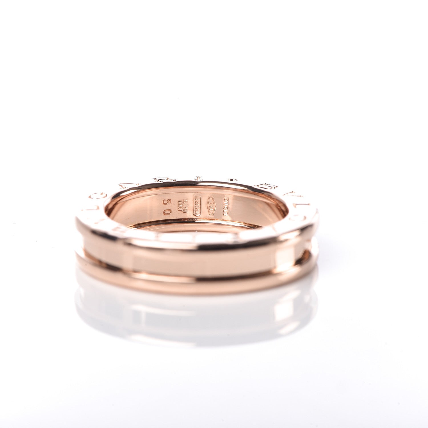 Bulgari 18K Rose Gold B.Zero1 One-Band Ring 50 5.25 5 of 6