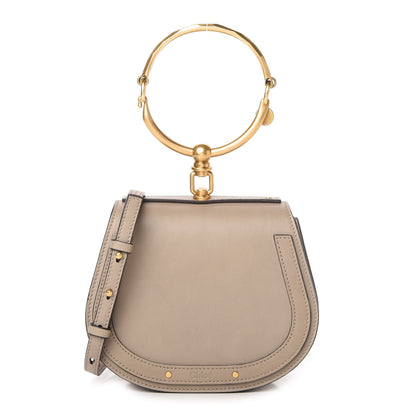 Chloe Calfskin Suede Small Nile Bracelet Bag Motty Grey 1 of 10