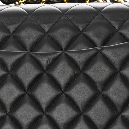 Chanel Lambskin Quilted XL Jumbo Single Flap Black 15 of 15