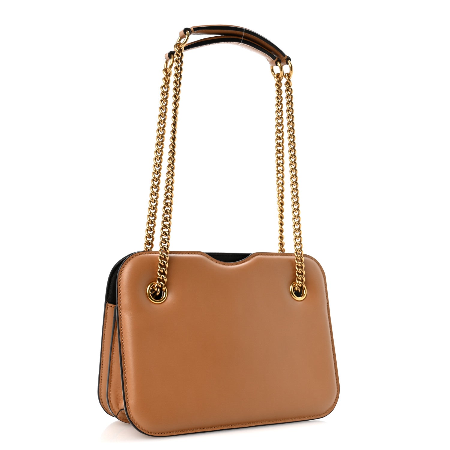 Fendi Vitello King Nubuck Pequin Karligraphy Pocket Shoulder Bag Biscuit Tobacco Moro 3 of 12
