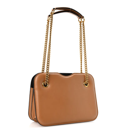 Fendi Vitello King Nubuck Pequin Karligraphy Pocket Shoulder Bag Biscuit Tobacco Moro 3 of 12