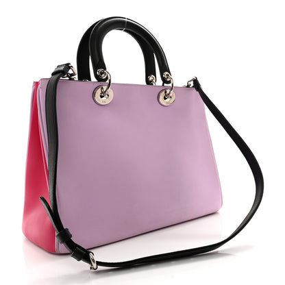 Christian Dior Smooth Calfskin Medium Diorissimo Tote Pink Fuchsia Black 3 of 20