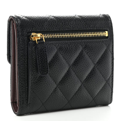 Chanel Caviar Quilted Compact Flap Wallet Black 3 of 9