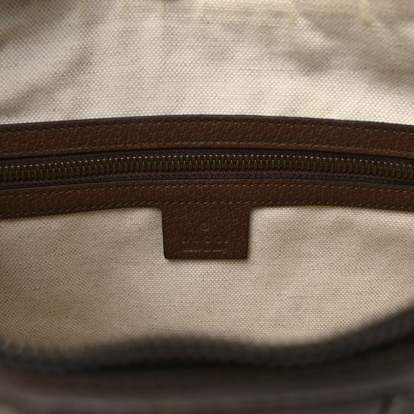 GG Supreme Monogram Web Small Ophidia Half Moon Hobo Brown