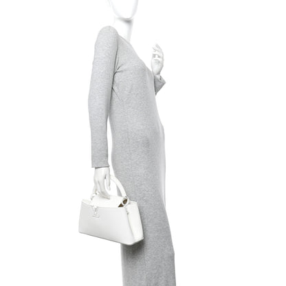 Louis Vuitton Taurillon Capucines East West MM Optic White 2 of 9