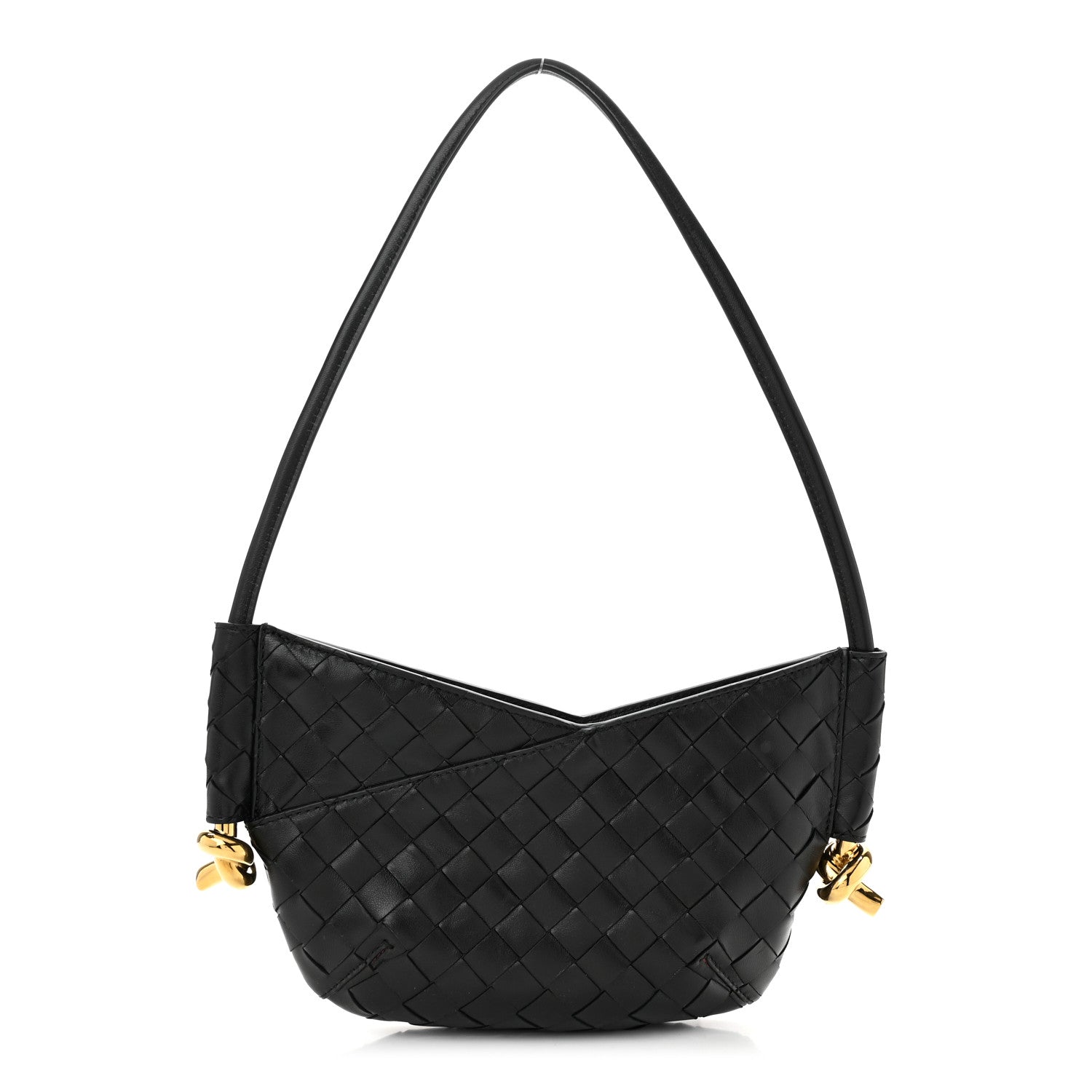 Bottega Veneta Nappa Intrecciato Mini Solstice Shoulder Bag Black 1 of 9