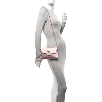 Versace Satin La Medusa Envelope Clutch Dusty Rose 2 of 10