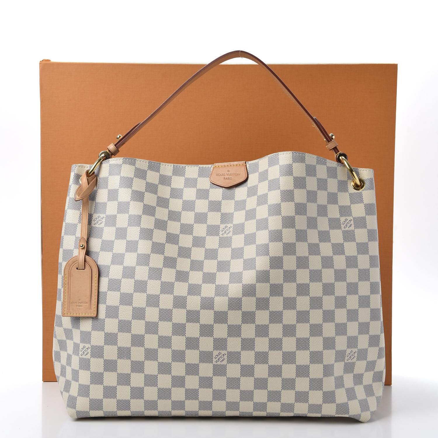Louis Vuitton Damier Azur Graceful MM Rose Ballerine 12 of 12