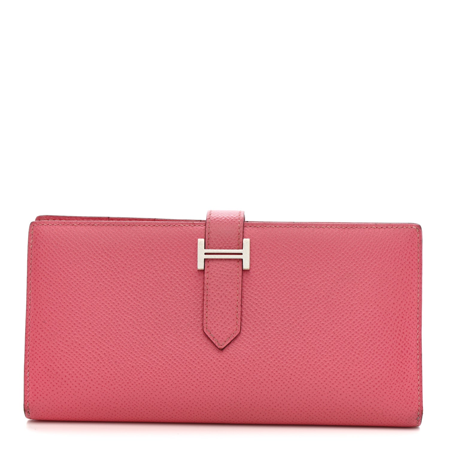 Hermes Epsom Bearn Gusset Wallet Rose Azalee 1 of 8
