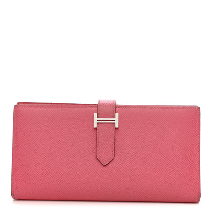 Hermes Epsom Bearn Gusset Wallet Rose Azalee 1 of 8