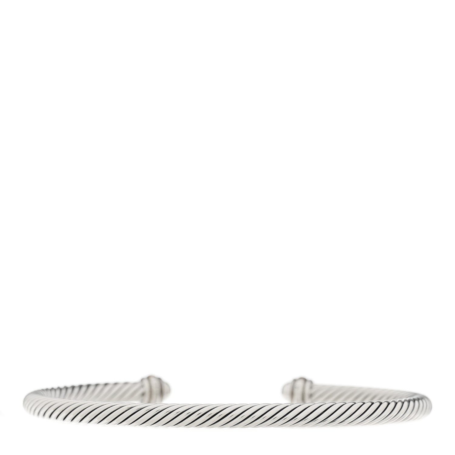 David Yurman Sterling Silver 18K Rose Gold 4mm Cable Classics Bracelet 2 of 4