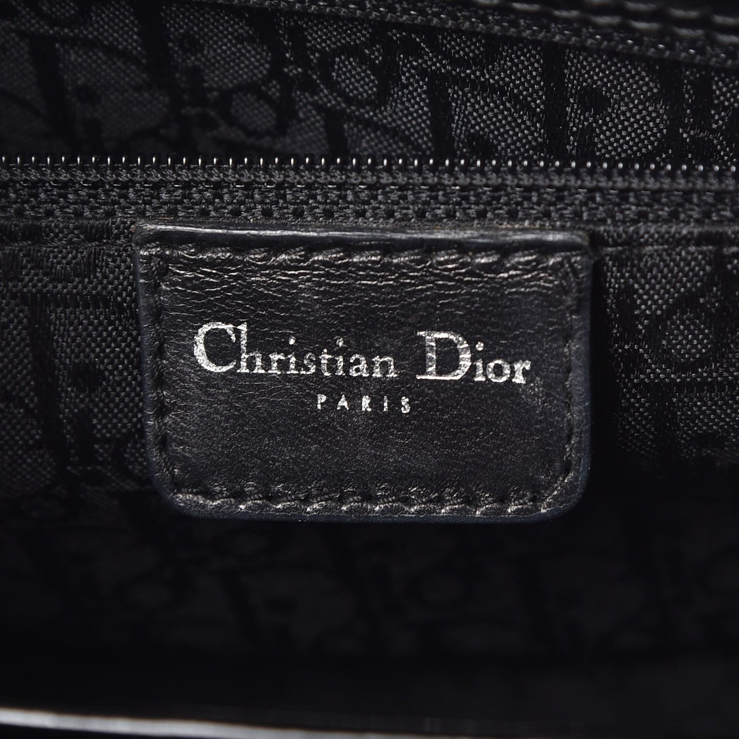 Patent Cannage Stitched East West Lady Dior Black