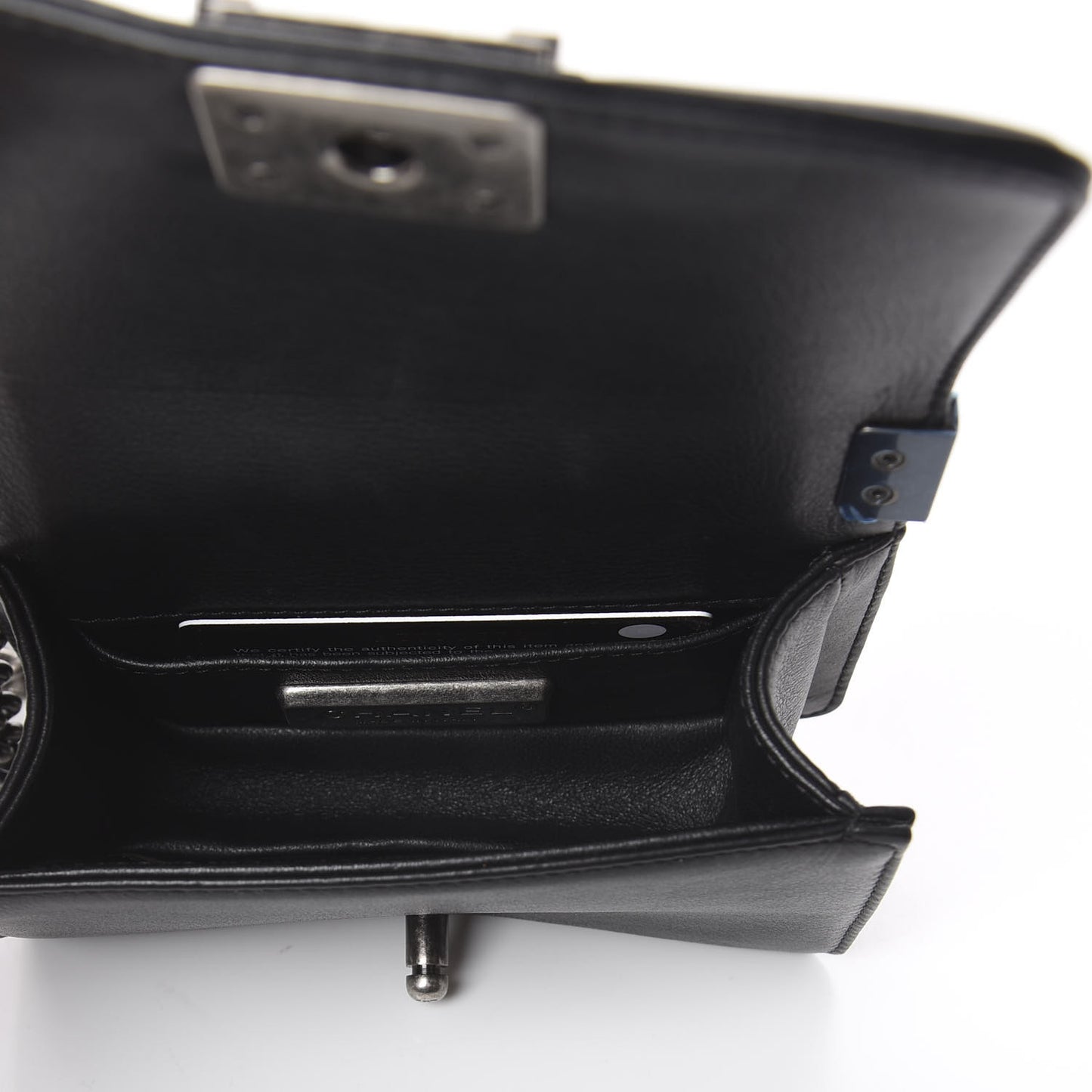 Galuchat Stingray Mini Boy Flap Black Silver
