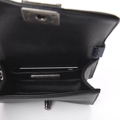 Chanel Galuchat Stingray Mini Boy Flap Black Silver 4 of 9