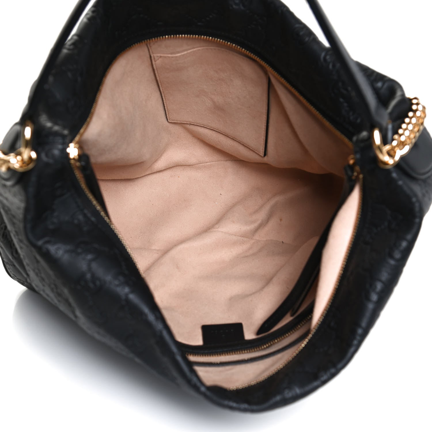 Gucci Guccissima Signature Large Linea A Hobo Black 5 of 14