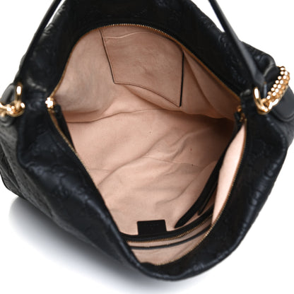 Gucci Guccissima Signature Large Linea A Hobo Black 5 of 14