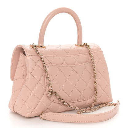 Chanel Caviar Quilted Mini Coco Handle Flap Light Pink 3 of 11