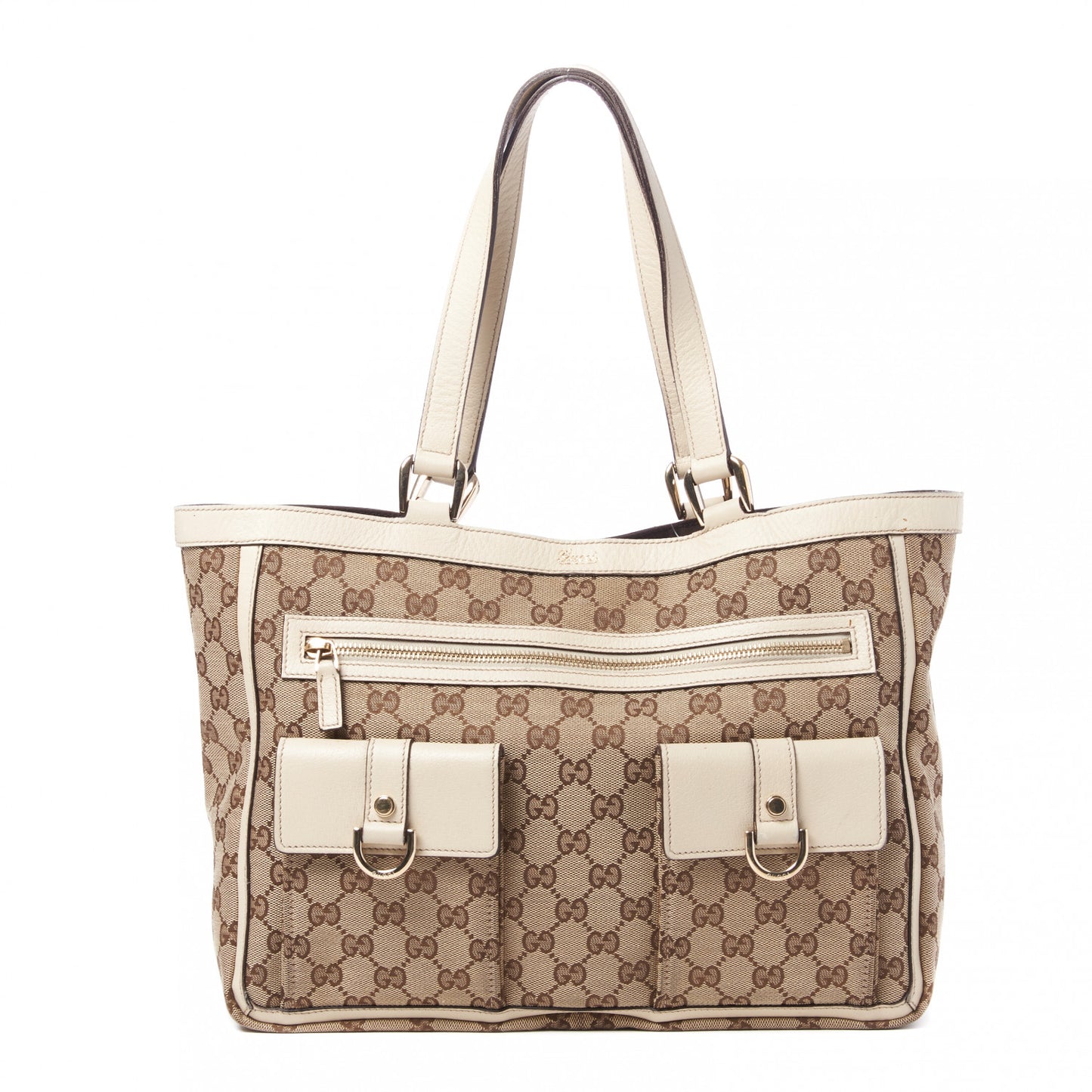 Monogram Abbey D Ring Tote Off White