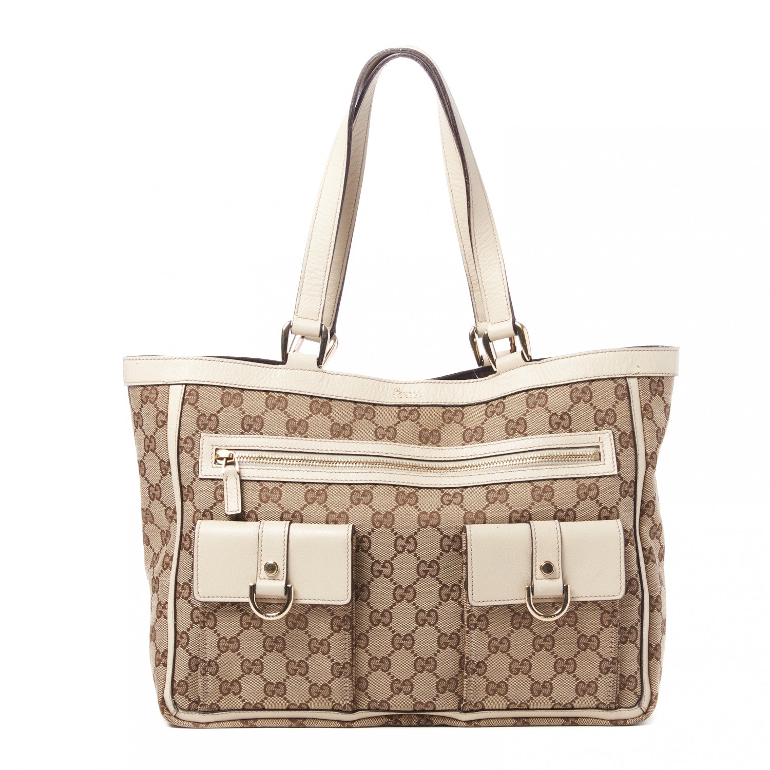 Gucci Monogram Abbey D Ring Tote Off White 1 of 9
