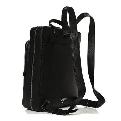 Prada Vitello Daino Briefcase Backpack Black 2 of 13