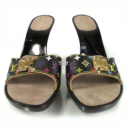 Louis Vuitton Monogram Multicolor Heels 38.5 Noir 4 of 10