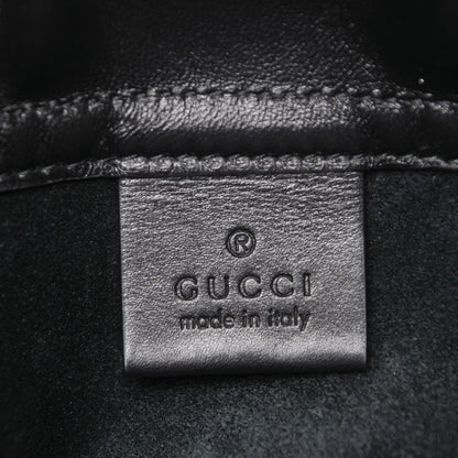 Gucci Calfskin Logo Drawstring Backpack Black 7 of 12